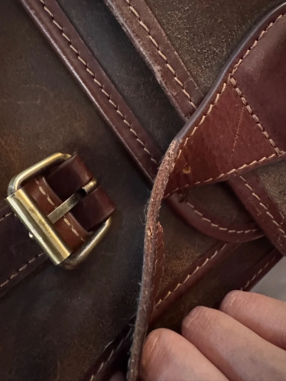 Baron vintage Classic Brown Leather Messenger Bag for Men
